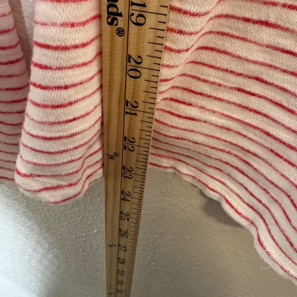 T‎ by Talbots Women's White Red Striped Cotton Long Sleeve Top XL Petite Casual - Picture 5 of 9
